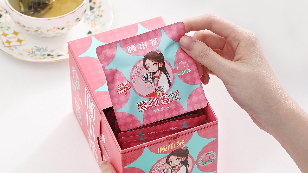 马卡龙色系食品包装合集,茶饮包装设计,饮料包装设计