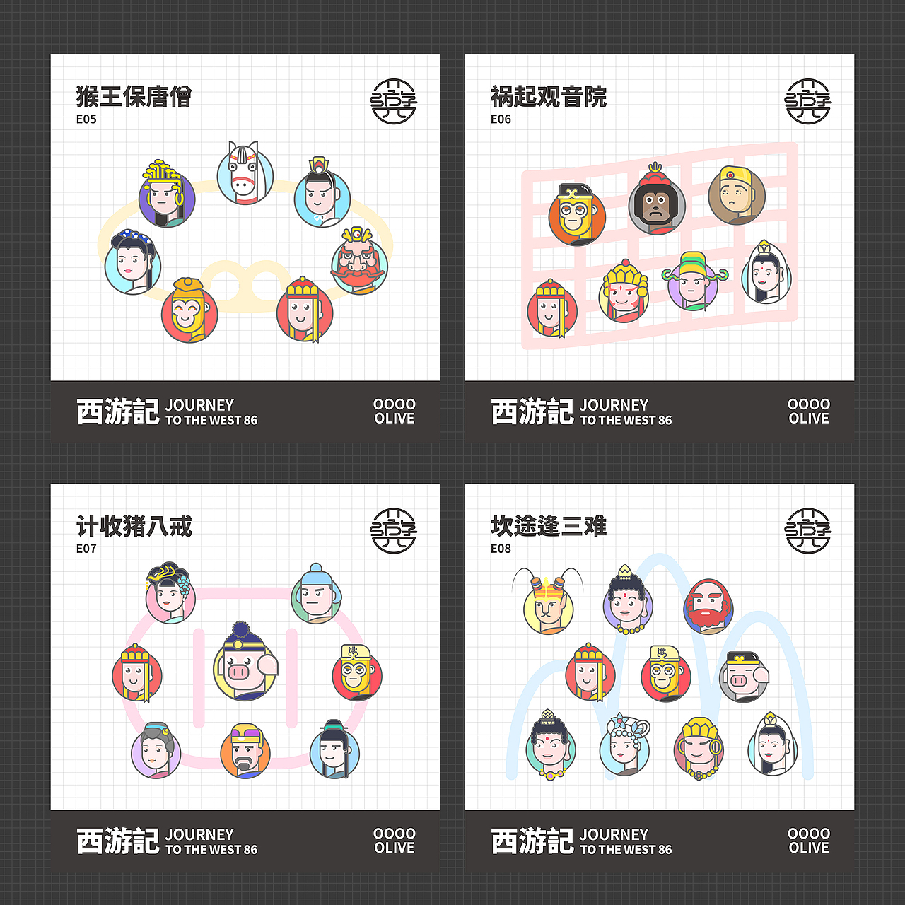 西游记86脸谱（图ZMzAyOTA4OTIw） - IP形象 - 站酷设计师人生海海48原创素材 - 站酷ZCOOL