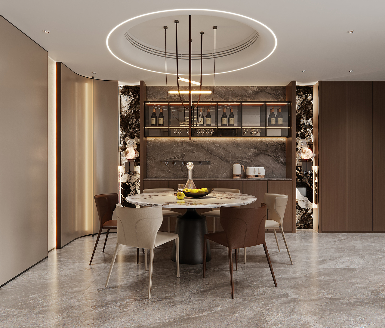 意式轻奢客餐厅 意式客厅（图ZMzMyNDI5NTA4） - 家装设计 - 站酷设计师痞老蟹原创素材 - 站酷ZCOOL