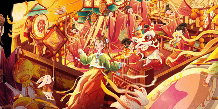节日国风氛围插画集合（图ZMzIzNTYzNjA0） - 商业插画 - 站酷设计师考拉kara_L原创素材 - 站酷ZCOOL
