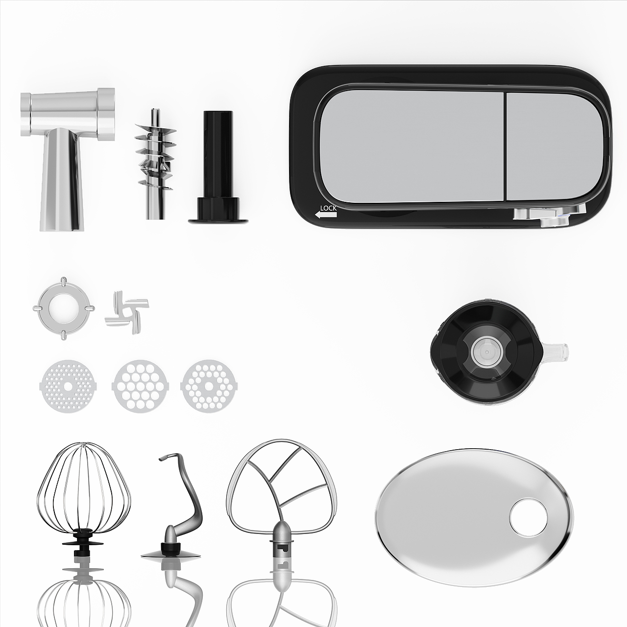 3D建模 揉面机667三合一