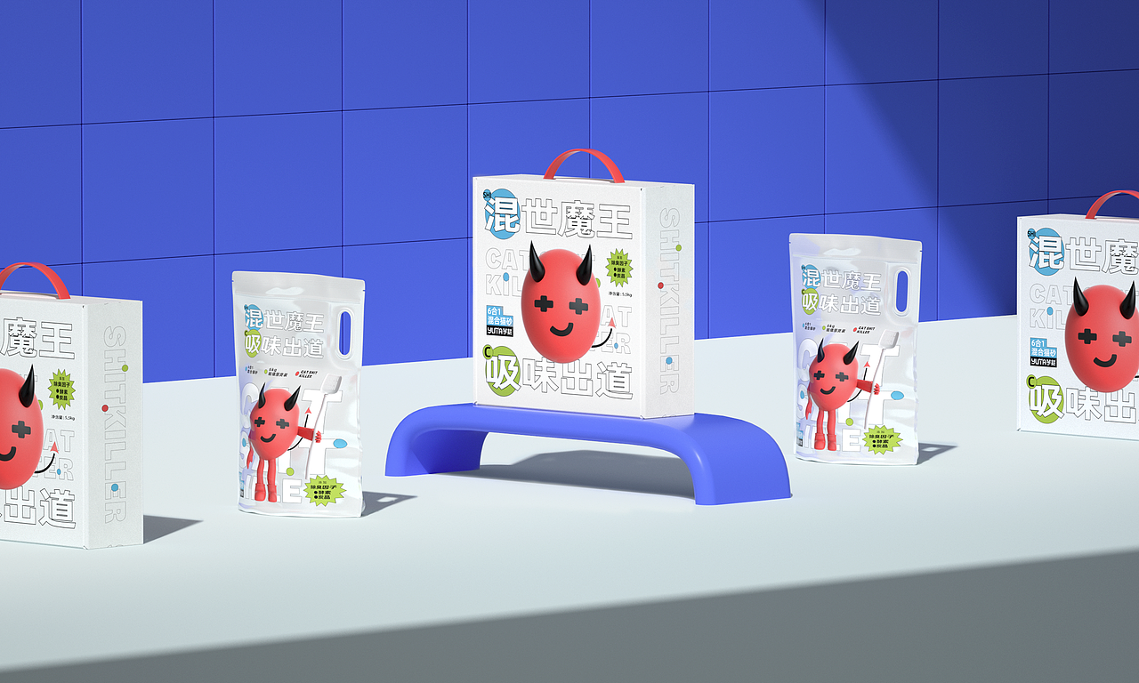 混世魔王 吸味出道-宠物猫砂包装设计（图ZMzE4MDc1MTIw） - 品牌 - 站酷设计师Feat衍衍原创素材 - 站酷ZCOOL