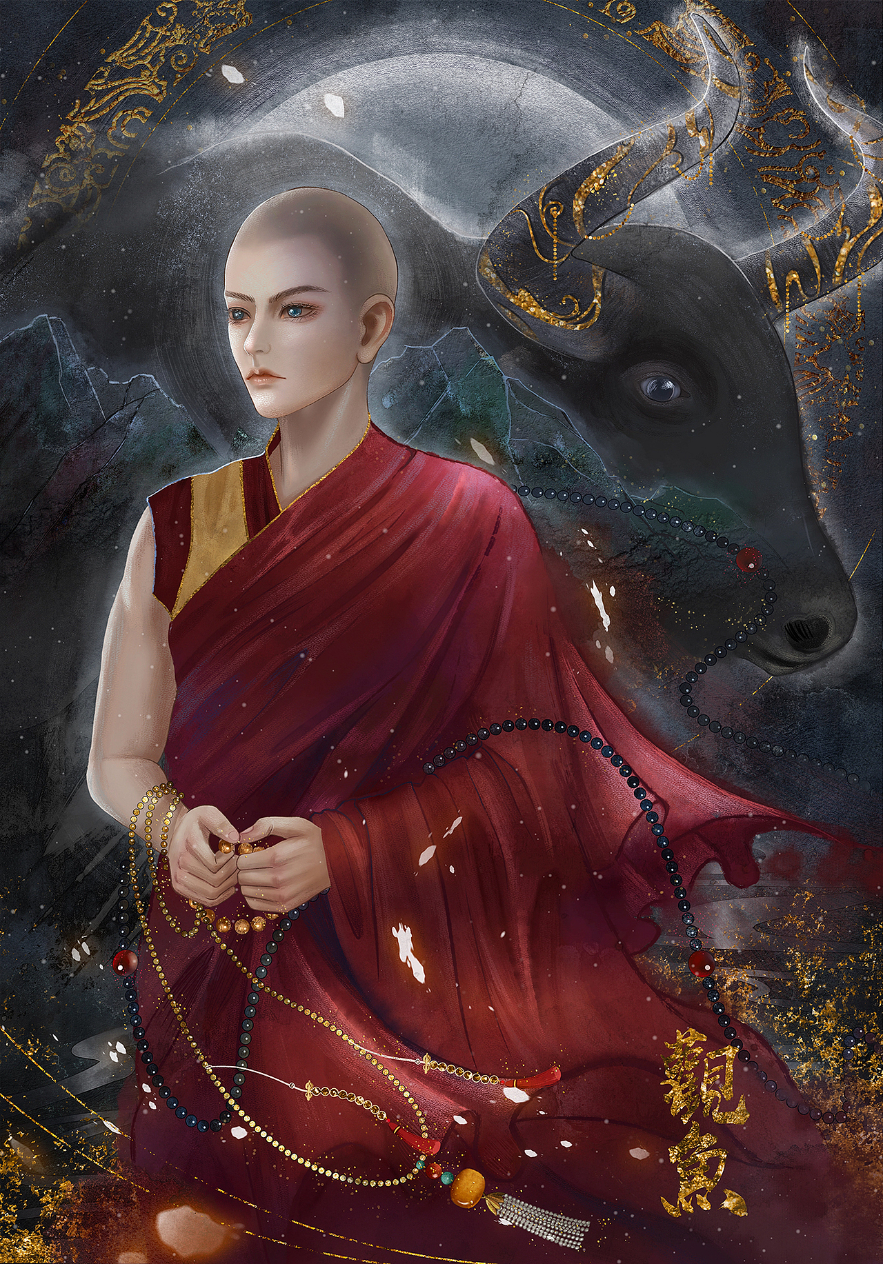 藏族系列「贰」——众神之地（图ZMzM0MjQ0Njg4） - 创作习作 - 站酷设计师觀魚原创素材 - 站酷ZCOOL