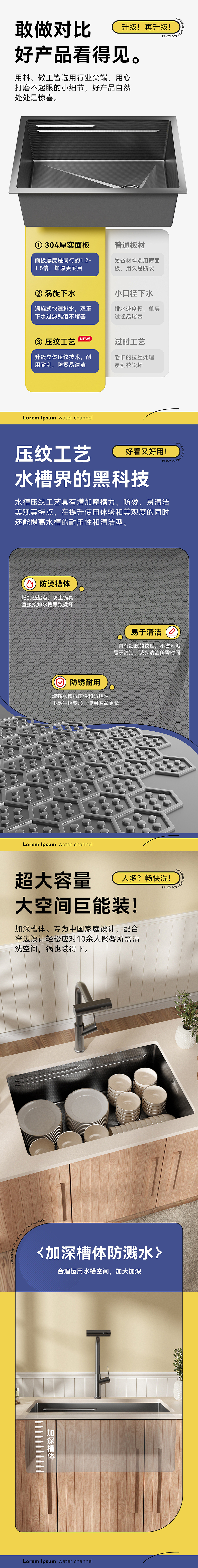 压纹工艺厨房水槽 详情页（图ZMzU1MDcwNDEy） - 电商 - 站酷设计师清冽途上原创素材 - 站酷ZCOOL
