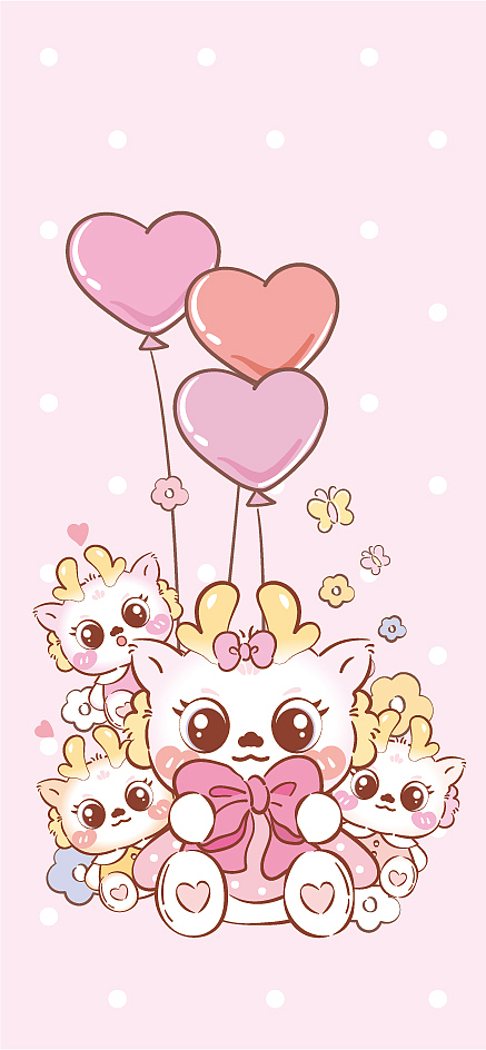 蜜糖龙生肖卡通形象插画手机壳壁纸插画设计原创绘画