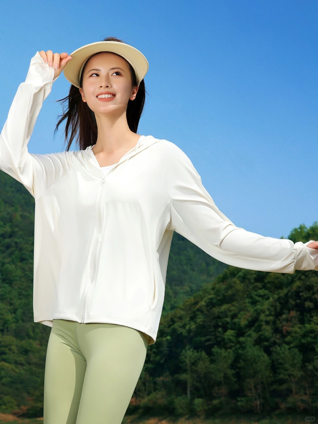 户外防晒产品 户外人像