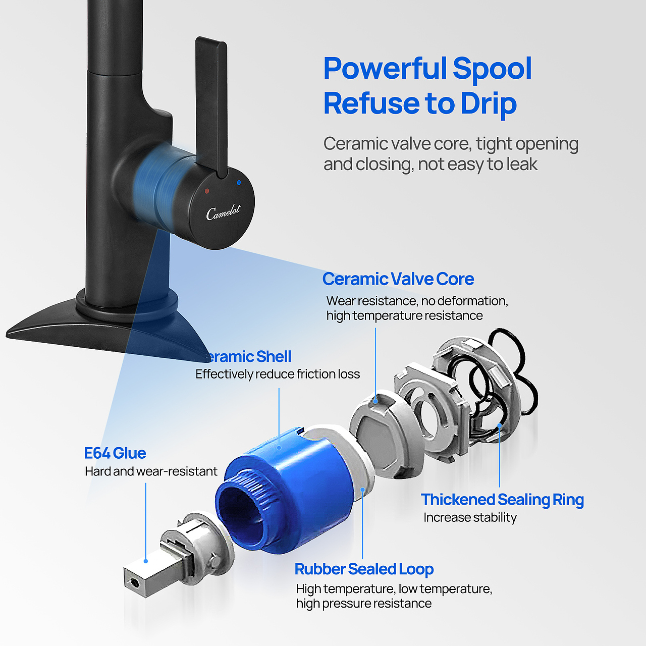 厨房用品水龙头花洒卫浴产品图片拍摄亚马逊主图a+设计（图ZMzM5OTMwMDQ4） - 电商 - 站酷设计师广州万物文化原创素材 - 站酷ZCOOL