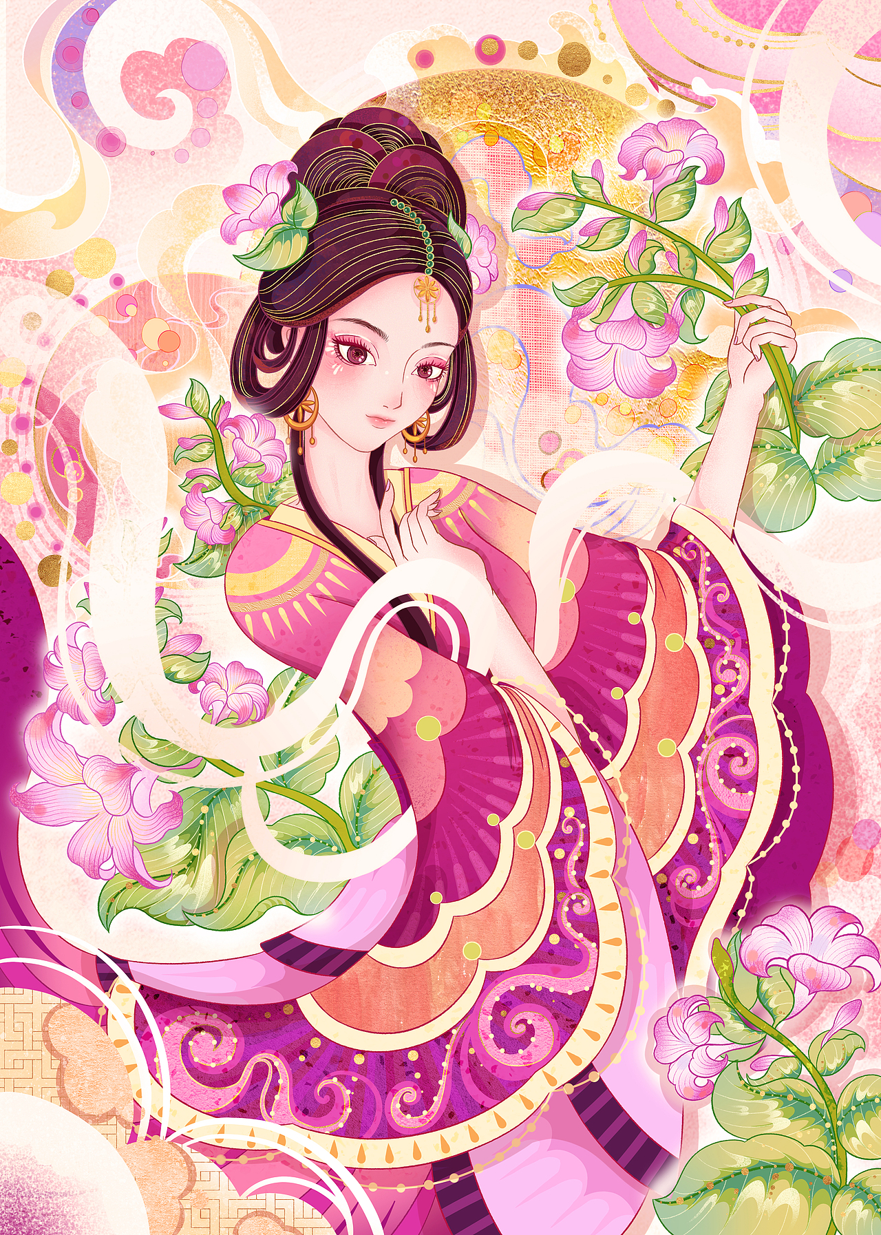 十二花神系列插画 | 合集（图ZMzI3NTU3NDg4） - 创作习作 - 站酷设计师王莲花儿原创素材 - 站酷ZCOOL