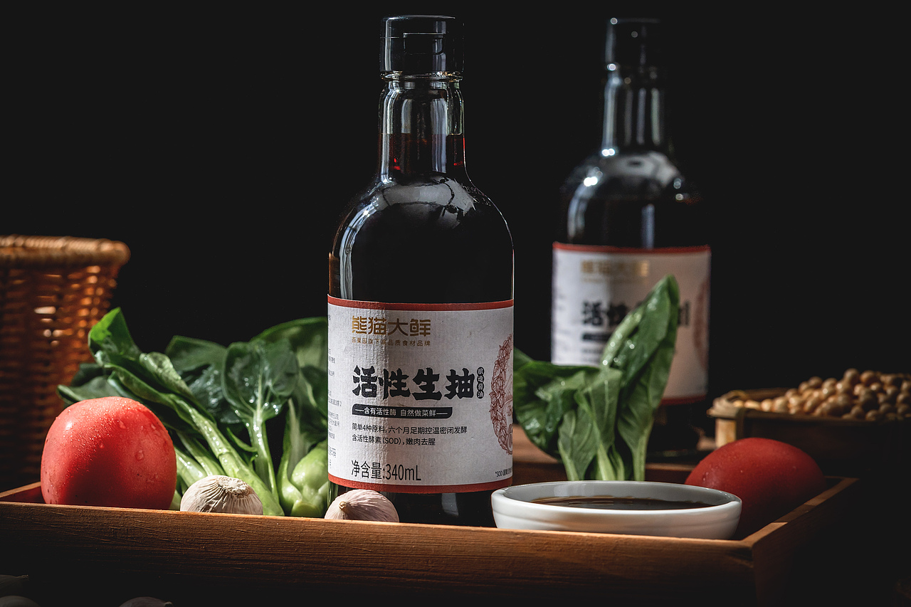 熊猫大鲜 - 活性生抽酱油（图ZMzI0ODU2Mjgw） - 美食摄影 - 站酷设计师刘劉兴原创素材 - 站酷ZCOOL