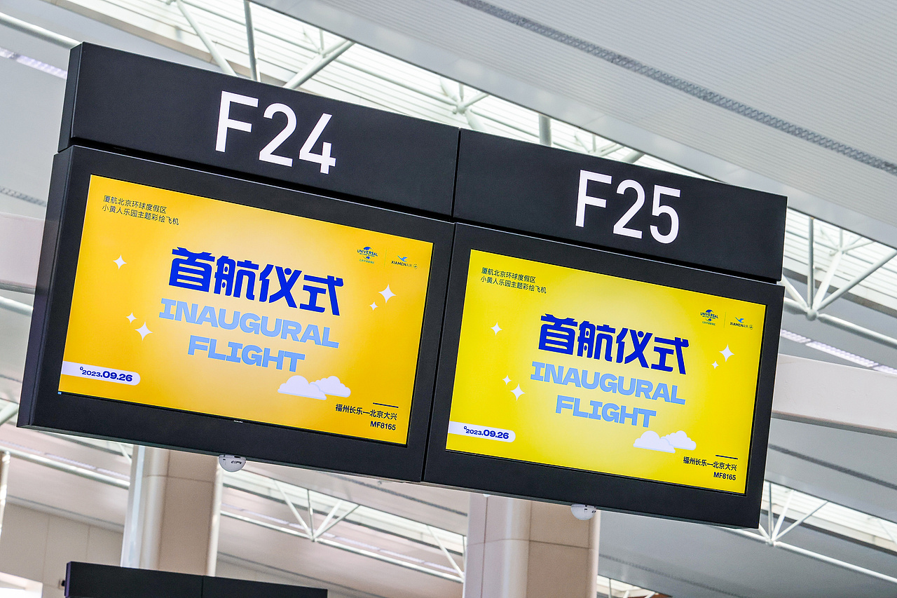 厦门航空X北京环球影城小黄人飞机主题涂装设计