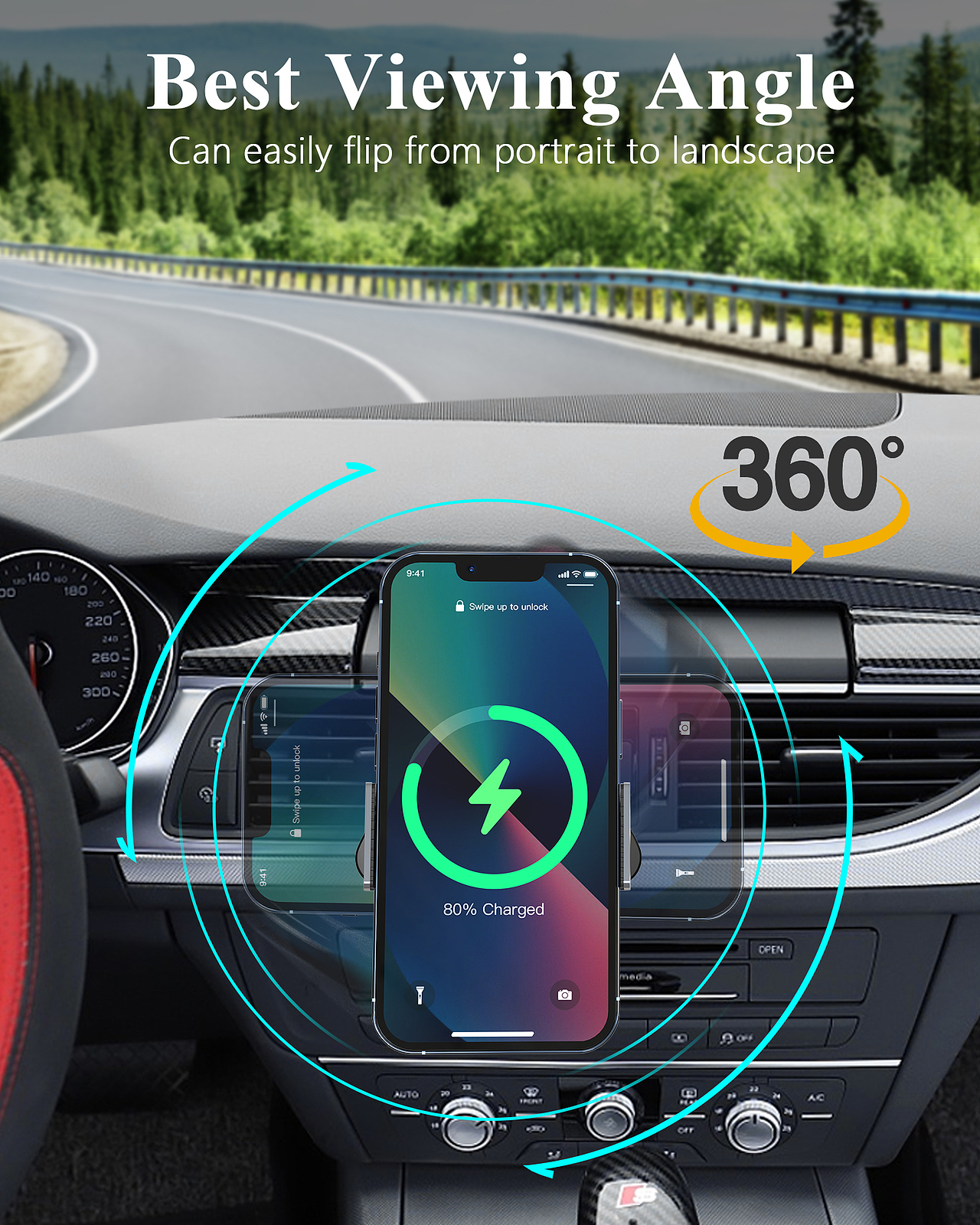 磁吸车载无线充
