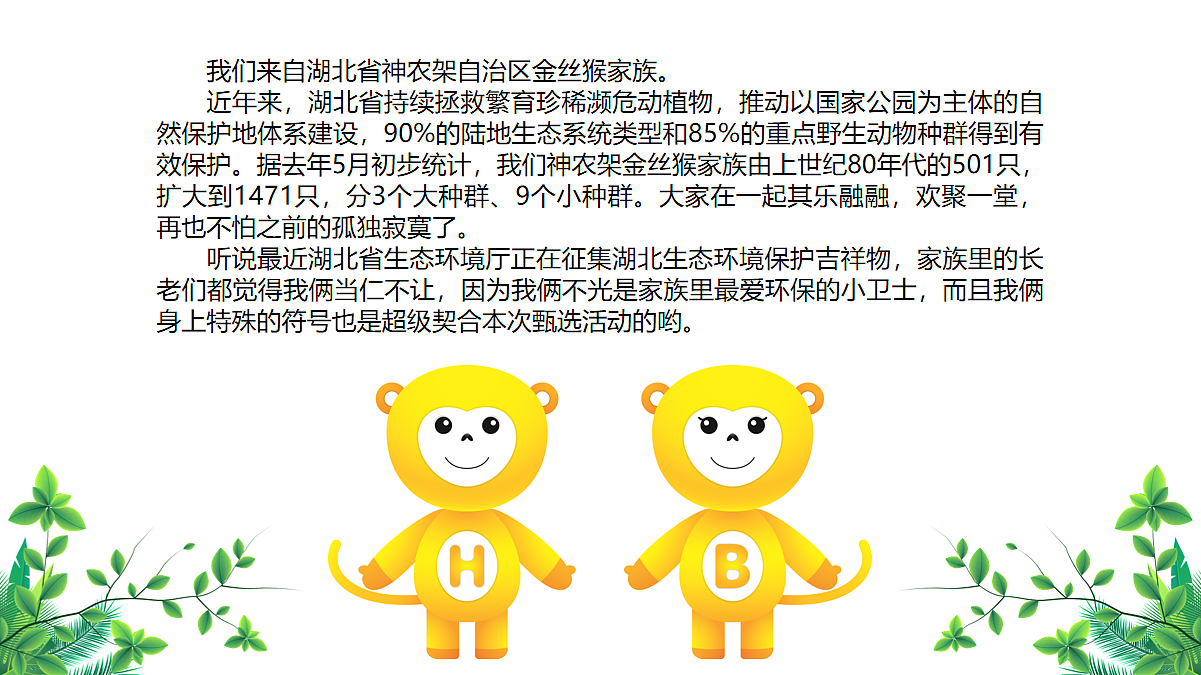 湖北生态环境保护吉祥物猢猢和蓓蓓形象设计（图ZMjk2ODA0NjU2） - IP形象 - 站酷设计师月与呇原创素材 - 站酷ZCOOL