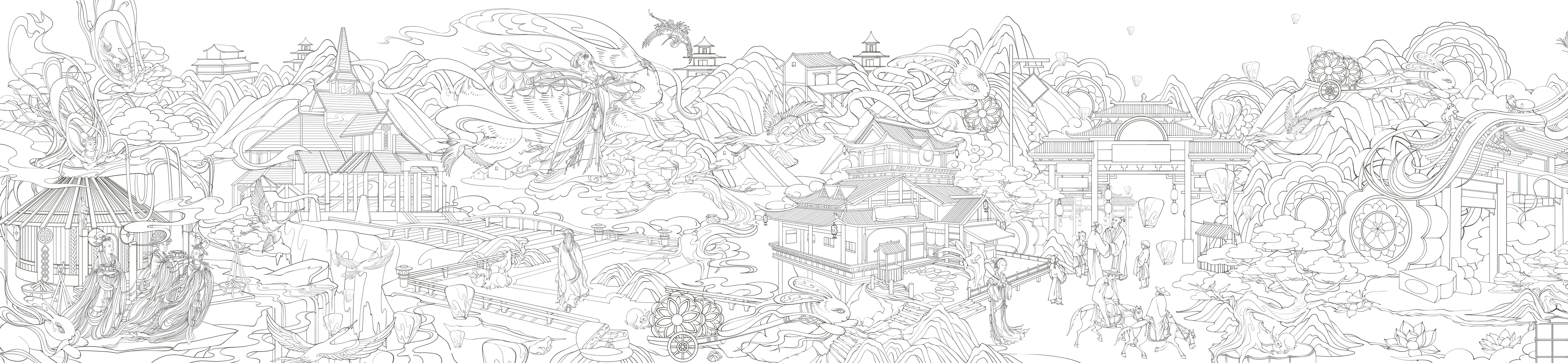 中秋节插画 | 长卷《中秋月下图》上卷(图ZMzExNzEyNjQ0) - 商业插画 - 站酷设计师Y__秋秋原创素材 - 站酷ZCOOL