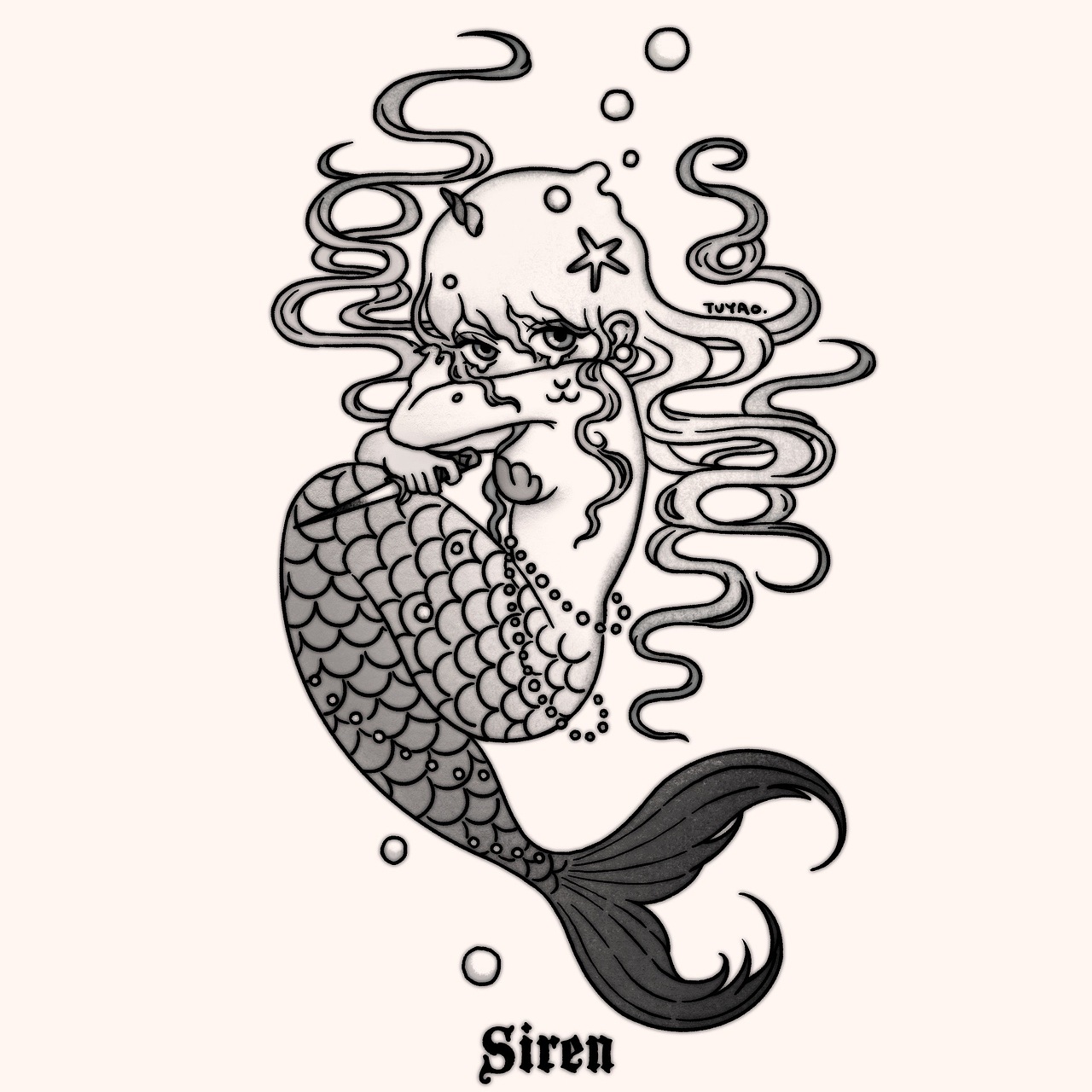 神话女性纹身设计（图ZMzI3NDI4NjQ4） - 艺术插画 - 站酷设计师兔妖妖零零原创素材 - 站酷ZCOOL