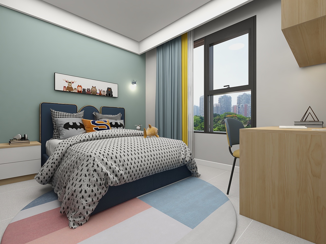 四川岳池凰腾龙玺(150平方现代简约复式四居室)