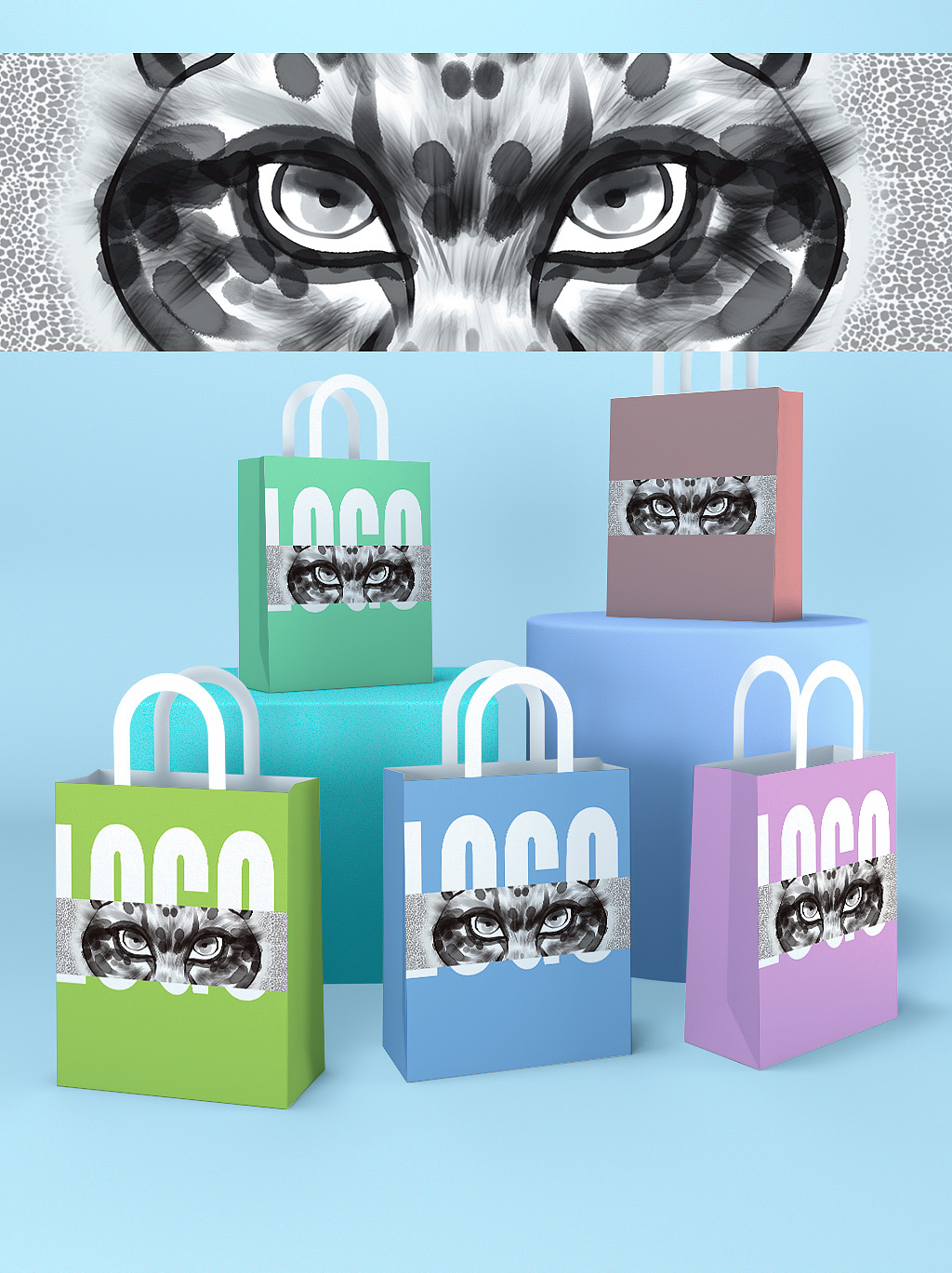 扎染设计，图案设计新年兔年庆祝设计海报设计9月合集