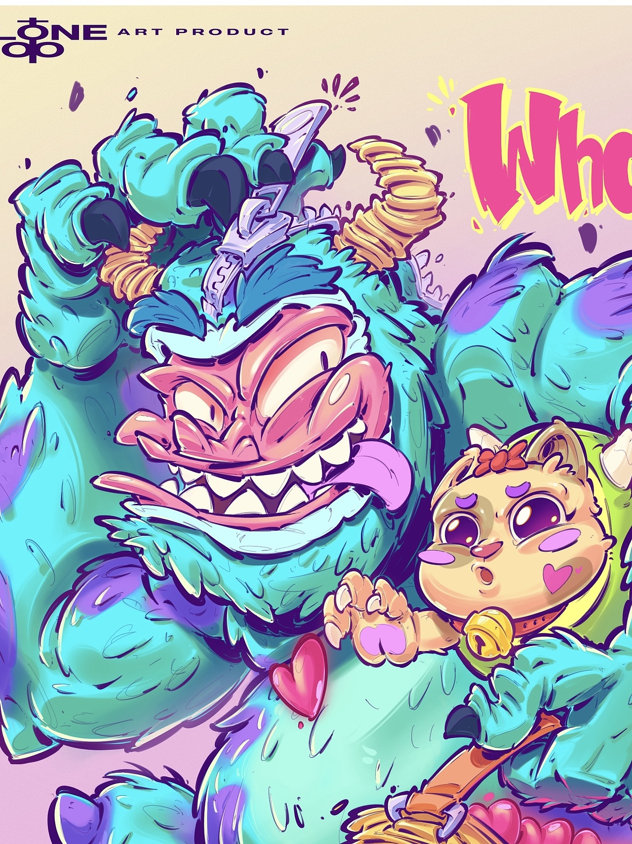 NILone涂鸦作品分享——《偷心毛怪》