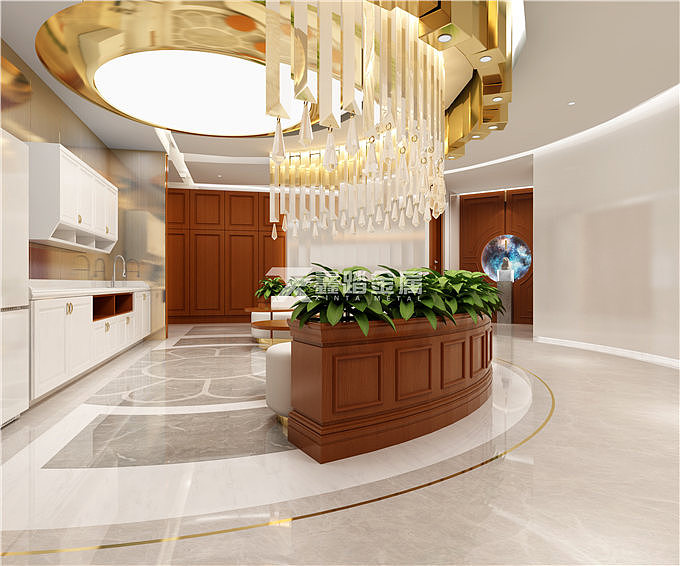 会议厅不锈钢圆形灯罩大堂金属天花吊顶装饰件