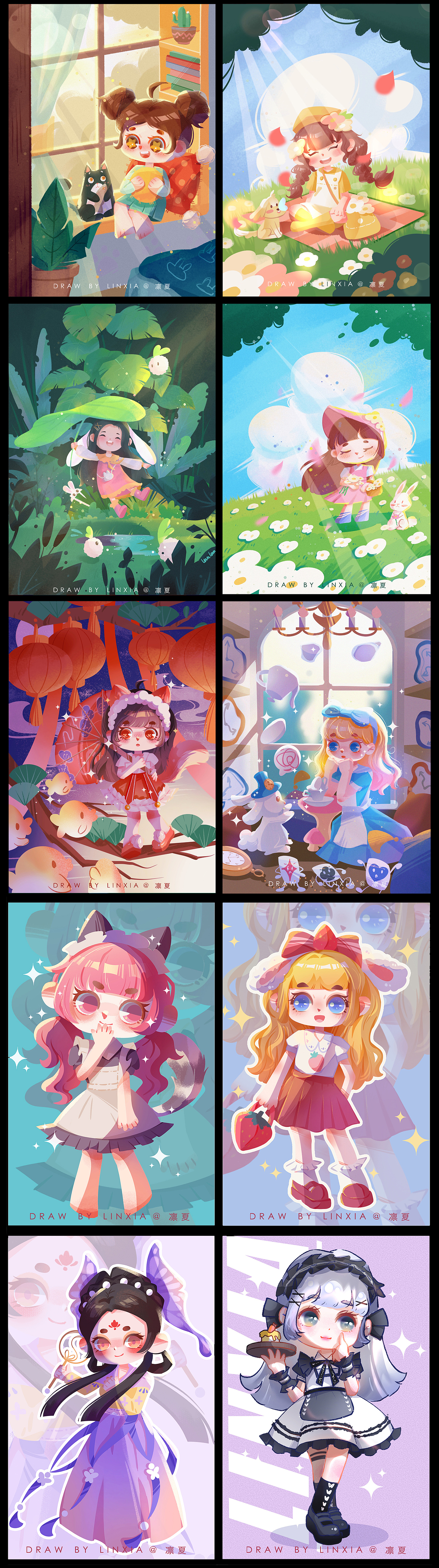 2023插画合集 | 国潮插画、二次元、儿童插画、治愈系（图ZMzYyOTIyMjI4） - 商业插画 - 站酷设计师凛夏原创素材 - 站酷ZCOOL