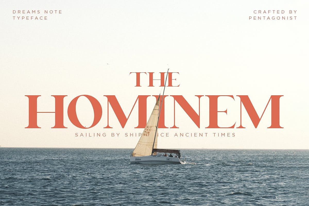 奢侈品经典大牌时尚品牌标识杂志封面标题衬线字体家族