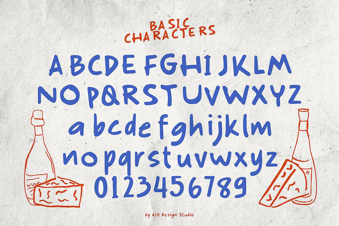 复古时尚美食餐厅广告海报菜单封面标题手写英文字体