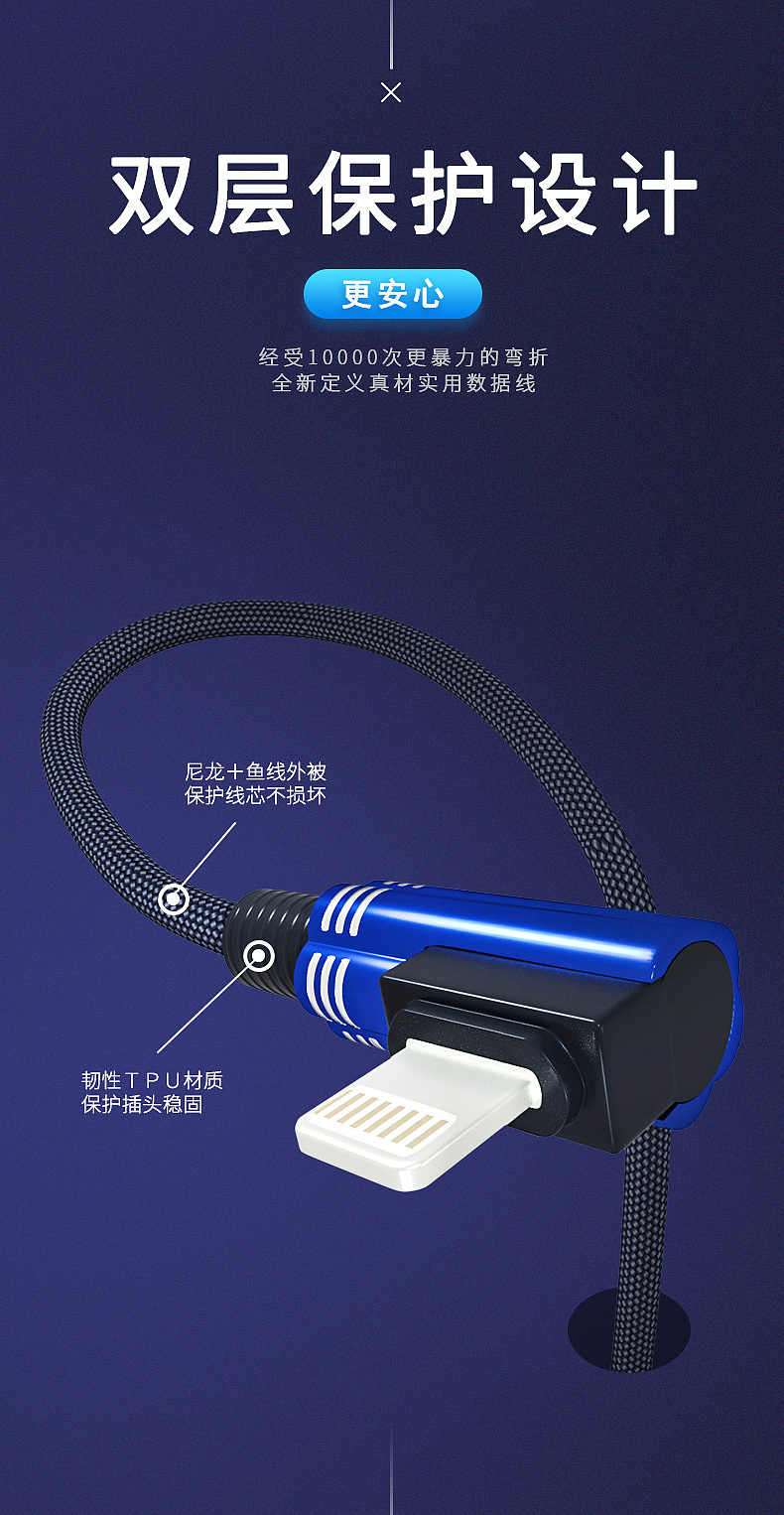 弯头数据线详页设计