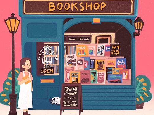 BOOKSHOP（个人主页-ZNDE3NDY4MzI=） - 商业插画 - 站酷设计师YUI_Y原创素材 - 站酷ZCOOL