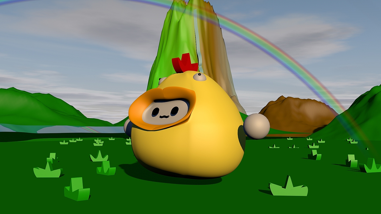 【新手入门C4D】没事儿捏的。。。小鸡？（图ZMTk5MjM2OTA4） - IP形象 - 站酷设计师FunnyTW原创素材 - 站酷ZCOOL