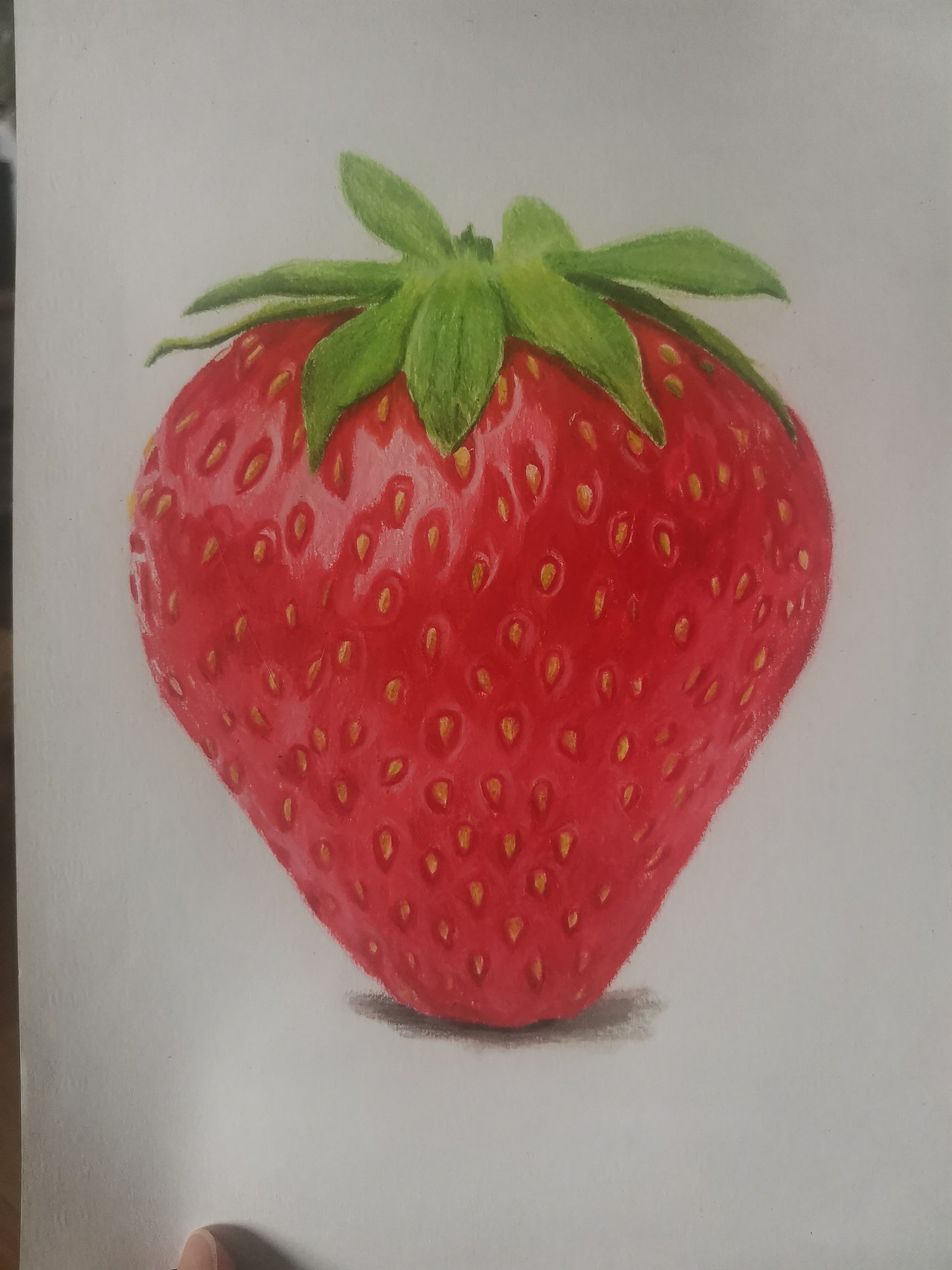 草莓彩铅画图片大全集图片