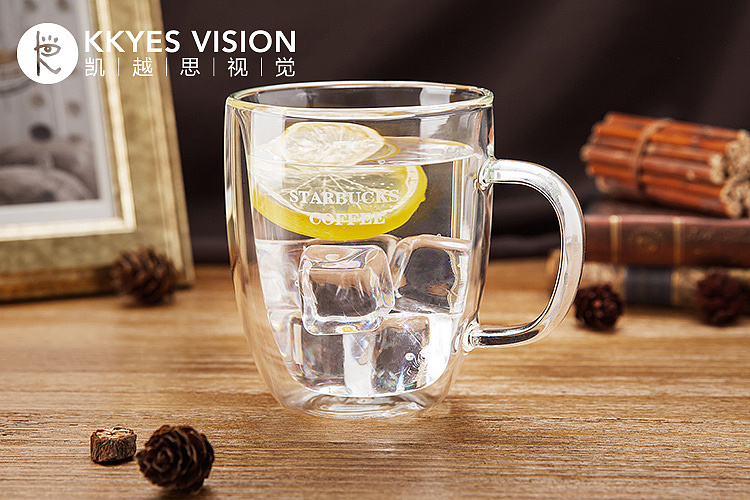 星巴克咖啡杯 双层玻璃杯 水杯 茶杯 杯子 静物拍摄产品图片摄影