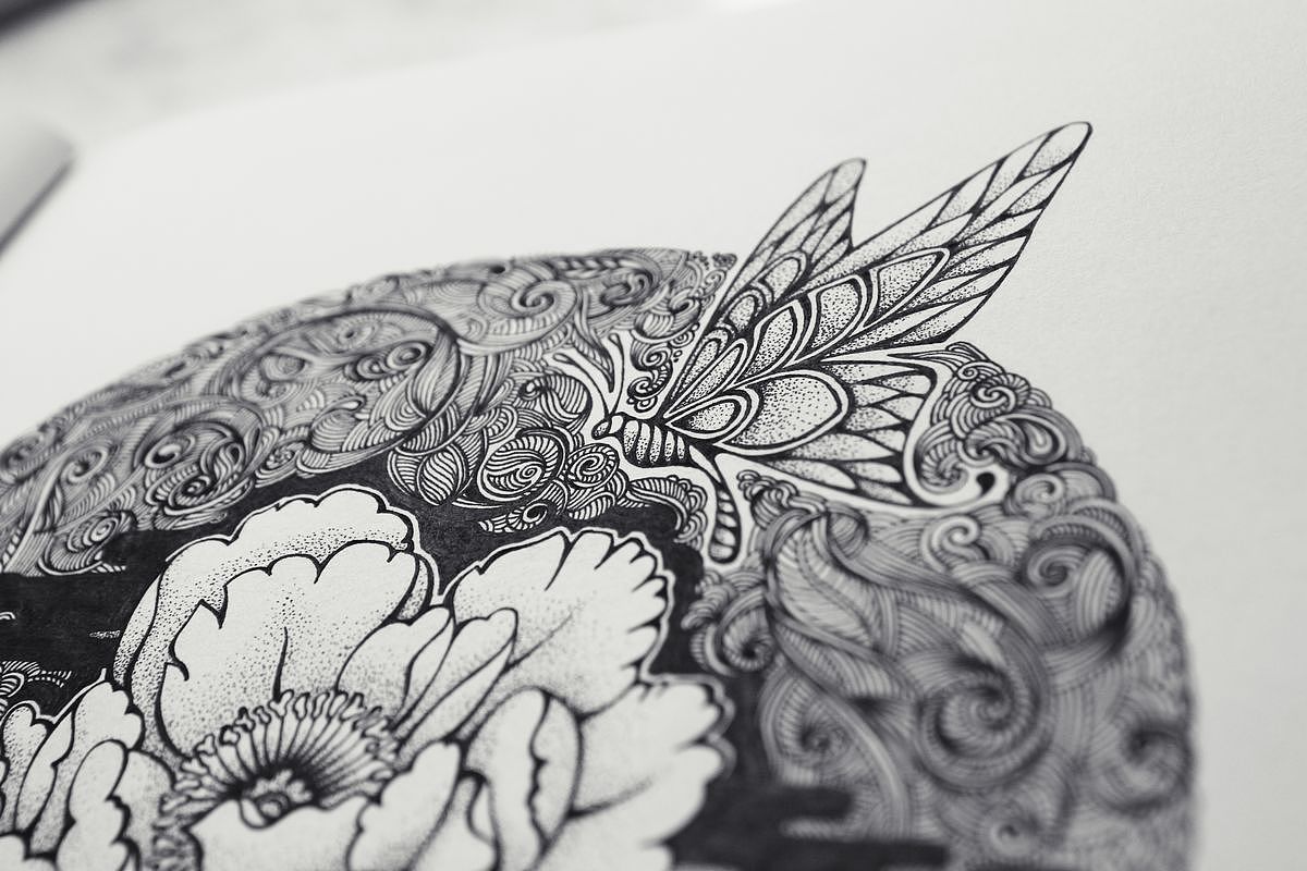 净花缘（图ZNjY0ODk4OA==） - 商业插画 - 站酷设计师戊辰纹画原创素材 - 站酷ZCOOL