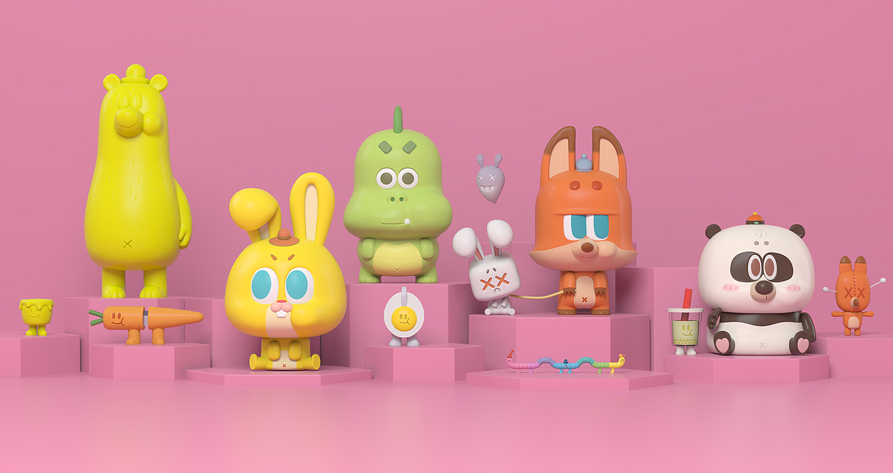 潮玩 卡通形象ip 三维制作