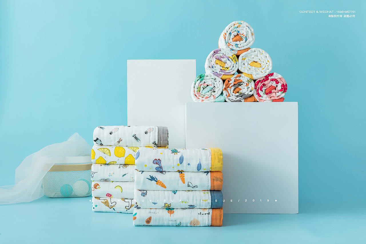 婴儿浴巾摄影丨简木视觉 × 儿童毛巾方巾家纺 产品拍摄