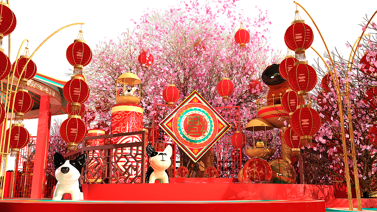 Hangzhou Grandcanalplace CNY Deco（图ZMTM1MTYzNDE2） - 景观设计 - 站酷设计师Brucelllf原创素材 - 站酷ZCOOL