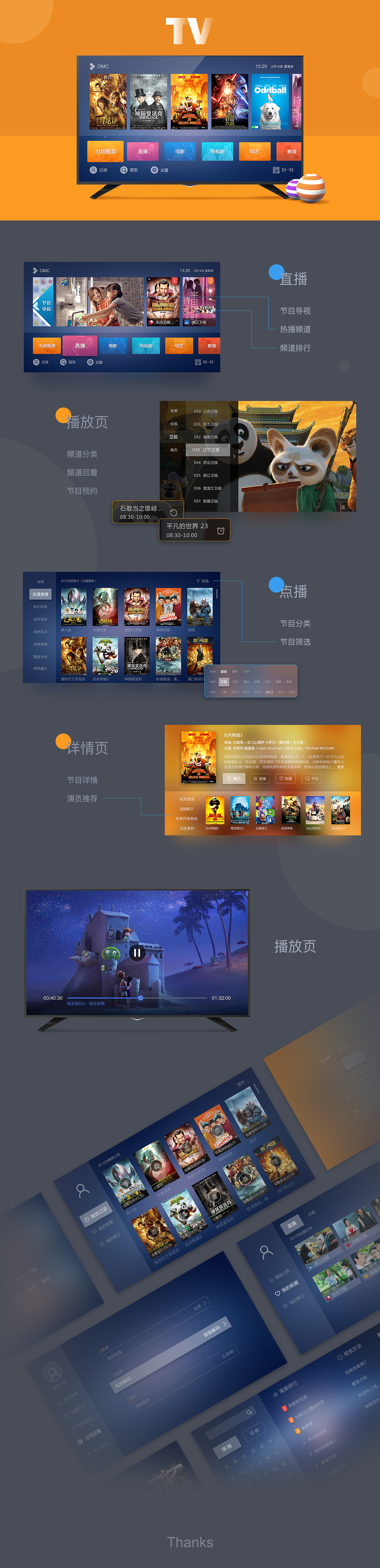 OMC电视端设计（图ZMTQwNzcxMDc2） - 软件界面 - 站酷设计师哈小哈321原创素材 - 站酷ZCOOL