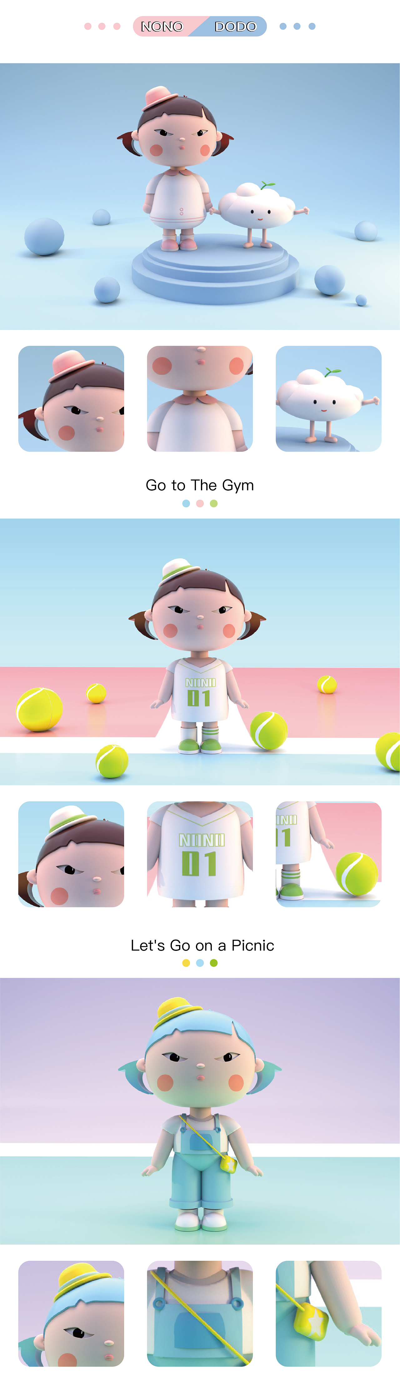 ip原创形象设计-个性女孩「nono」