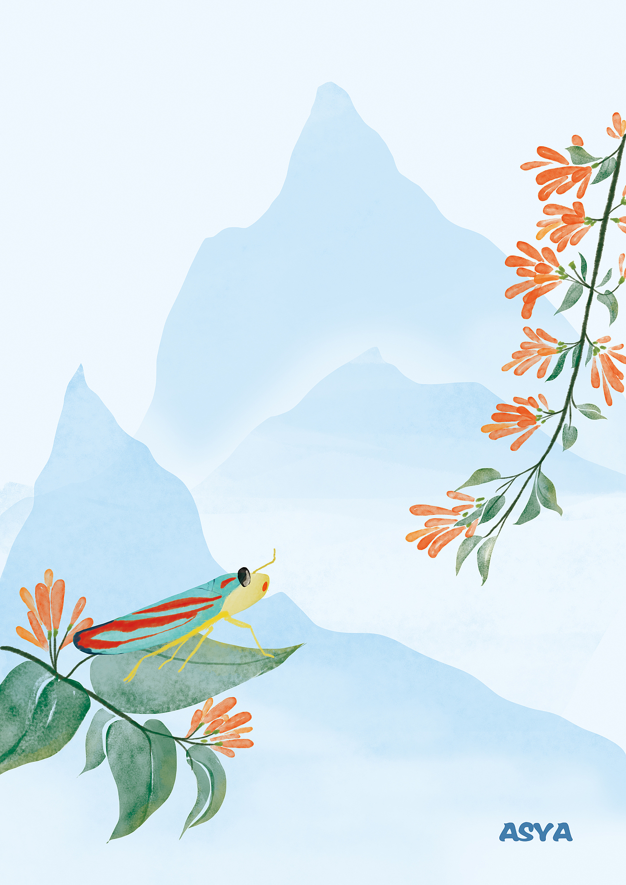 昆虫与植物二（图ZMTM1OTg1NTU2） - 创作习作 - 站酷设计师xixihexiaxia原创素材 - 站酷ZCOOL