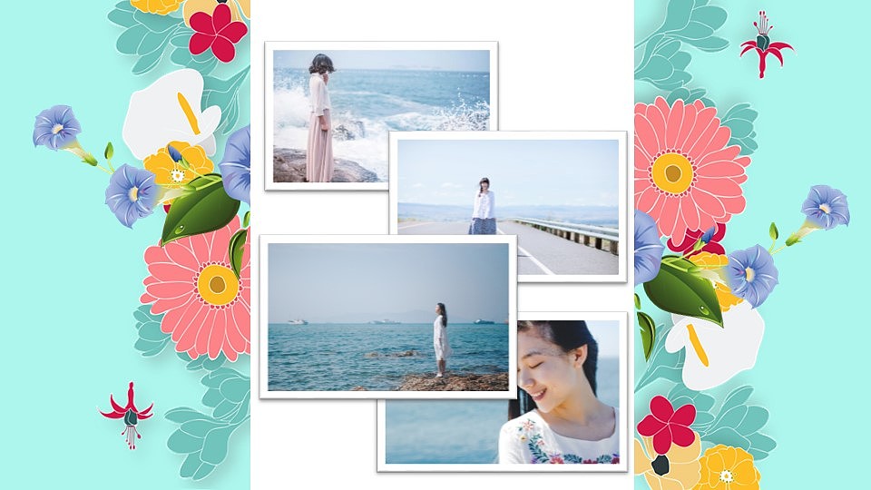 清新唯美毕业季纪念相册PPT模板