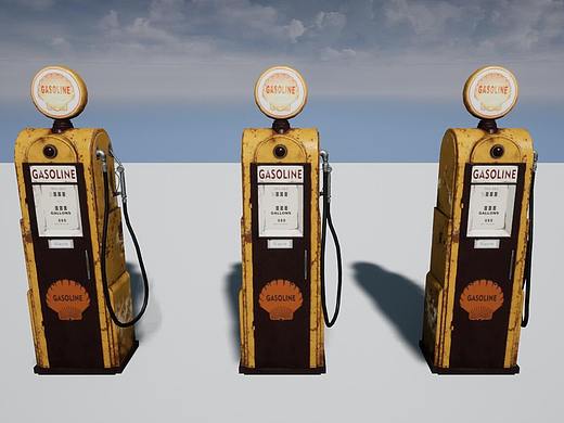 【次时代游戏模型】加油站机器