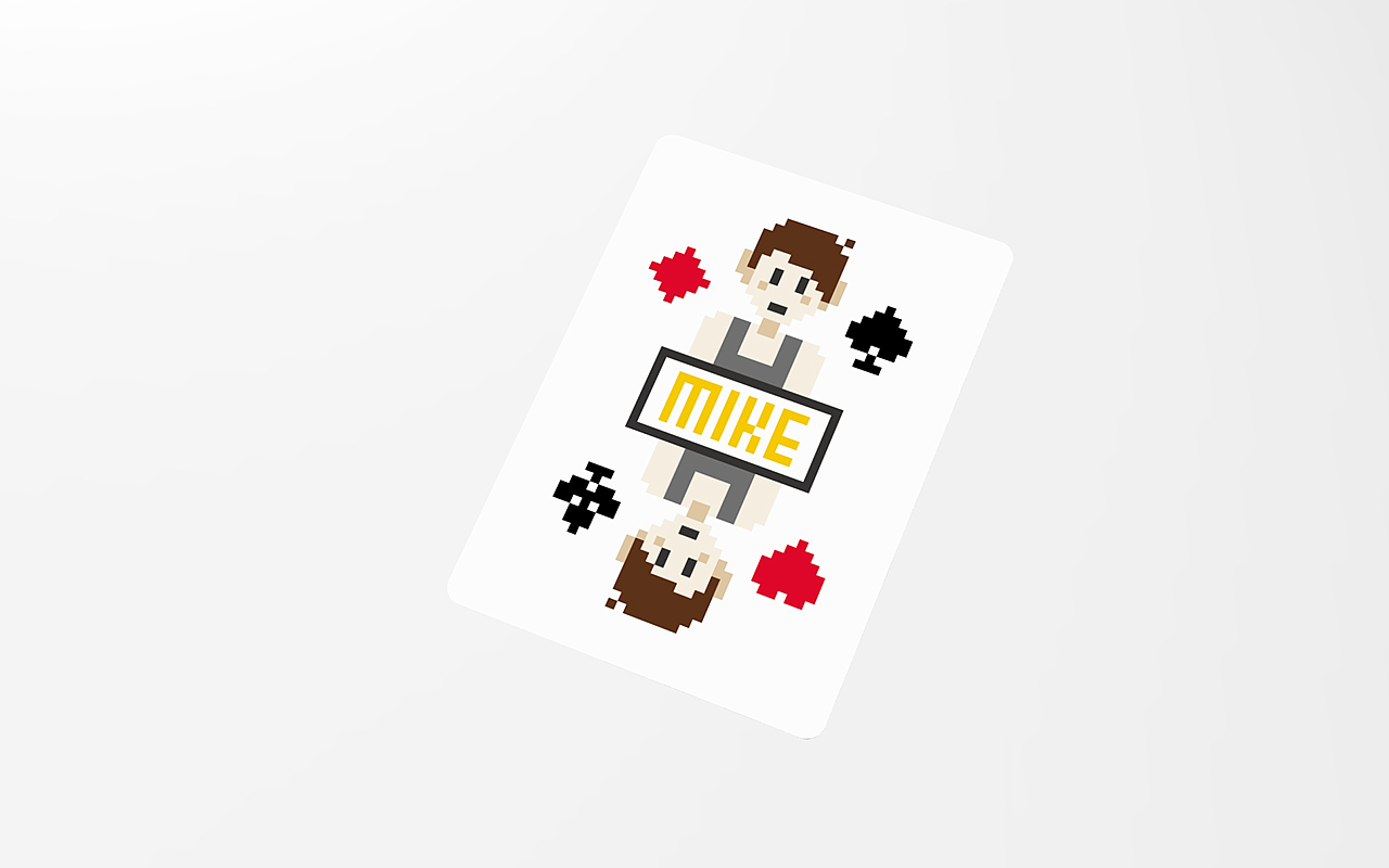pixel 8-bit 像素纸牌扑克牌设计