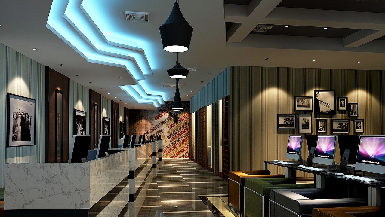 网吧效果图 成都网吧设计 峰域空间设计工作室