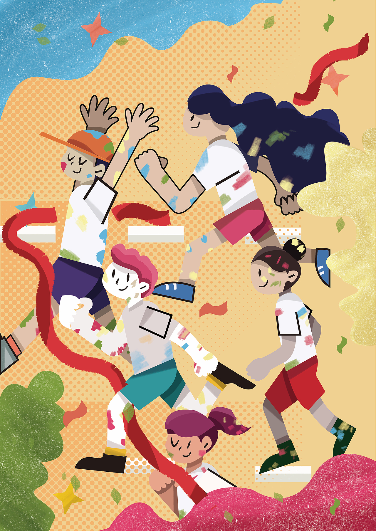 毕设中的扁平风插画