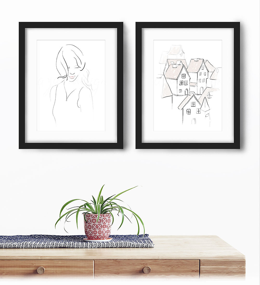 你家啥都不缺,只缺一幅手绘画