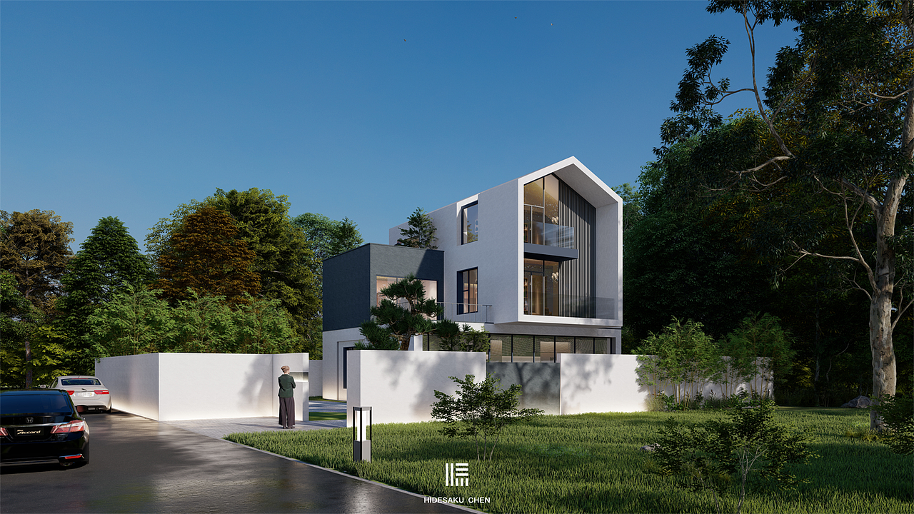 小别墅练习（图ZMjg2NTg5NTE2） - 建筑/空间 - 站酷设计师HidesakuChen原创素材 - 站酷ZCOOL