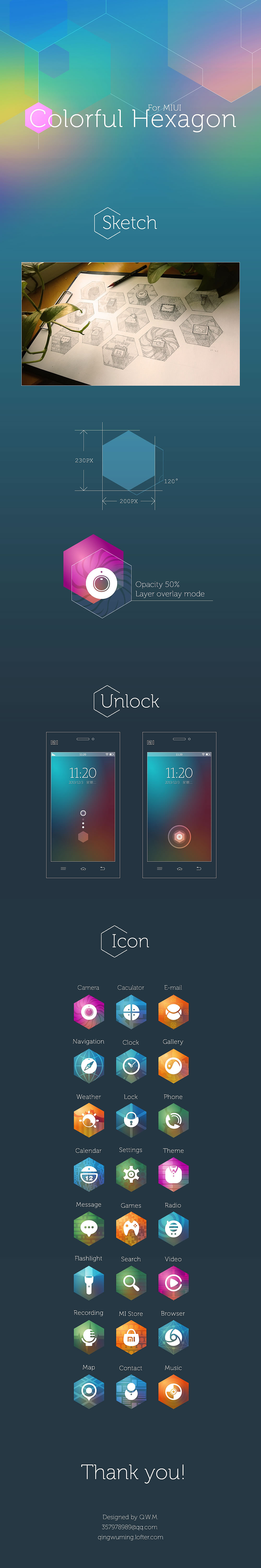 Colorful Hexagon(ICON for MIUI )