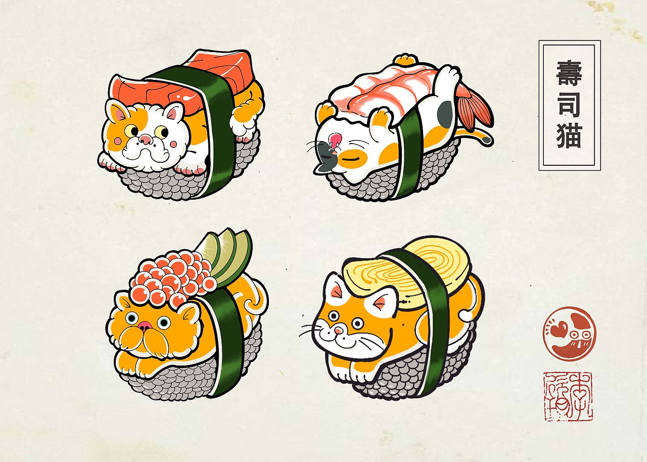 《现代浮世绘》（图ZMjU2ODA0ODcy） - 艺术插画 - 站酷设计师胖玥原创素材 - 站酷ZCOOL