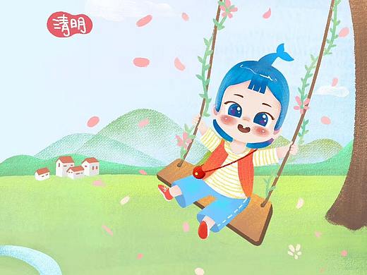 鲸妞儿主题节日海报