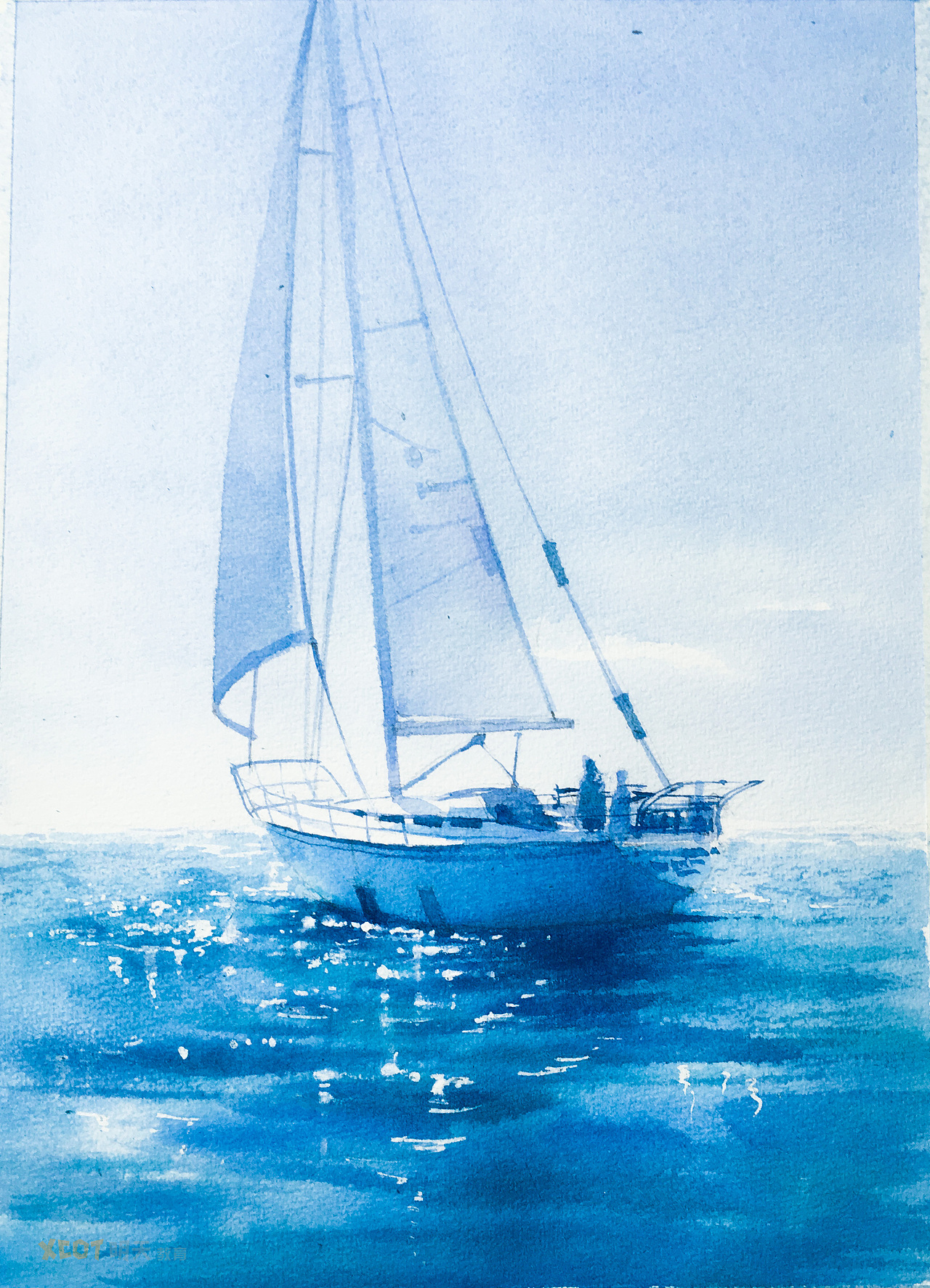 水彩画作 —帆船