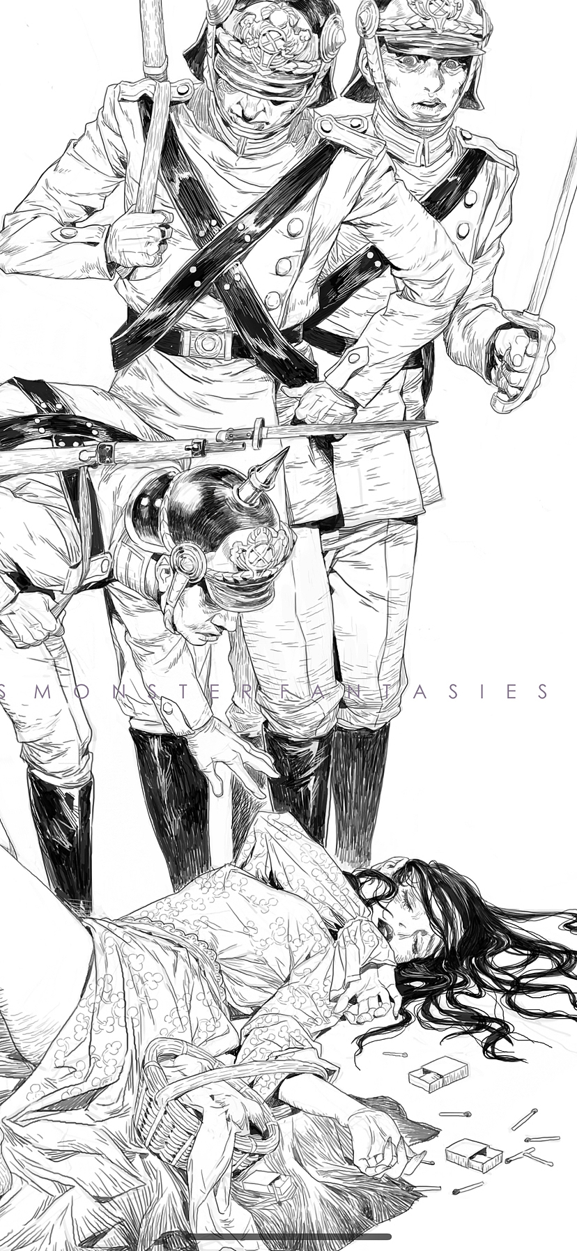 卖火柴的小女孩（图ZMzU2NTcyOTI4） - 艺术插画 - 站酷设计师fengweic12原创素材 - 站酷ZCOOL