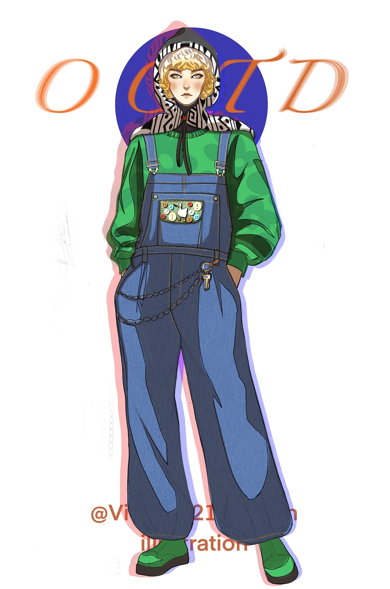 我和3年前站酷发现的宝藏男孩学画画了-孙无力潮流插画